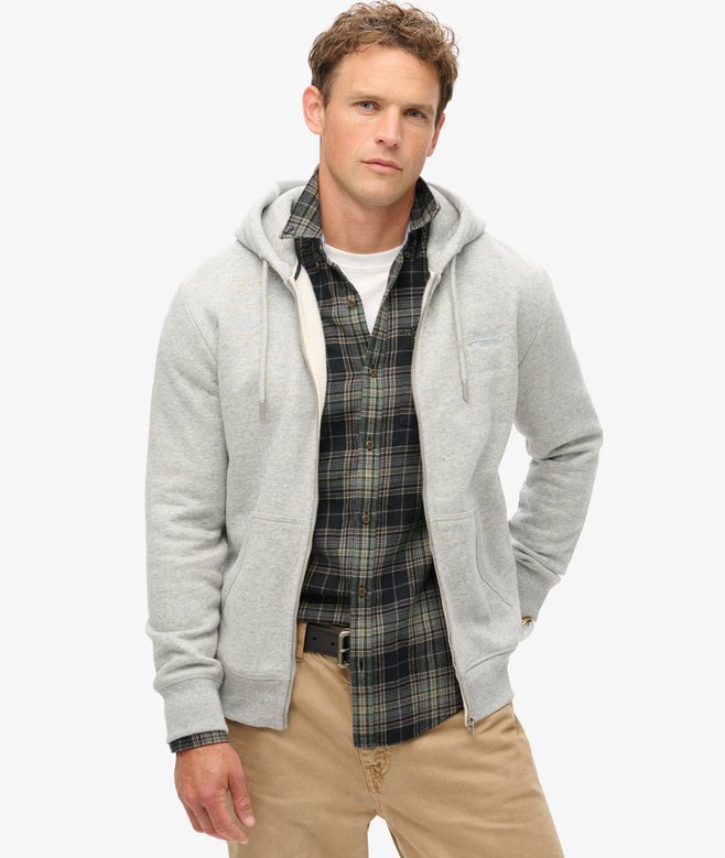 superdry Sudadera con capucha cremallera y logo Essential