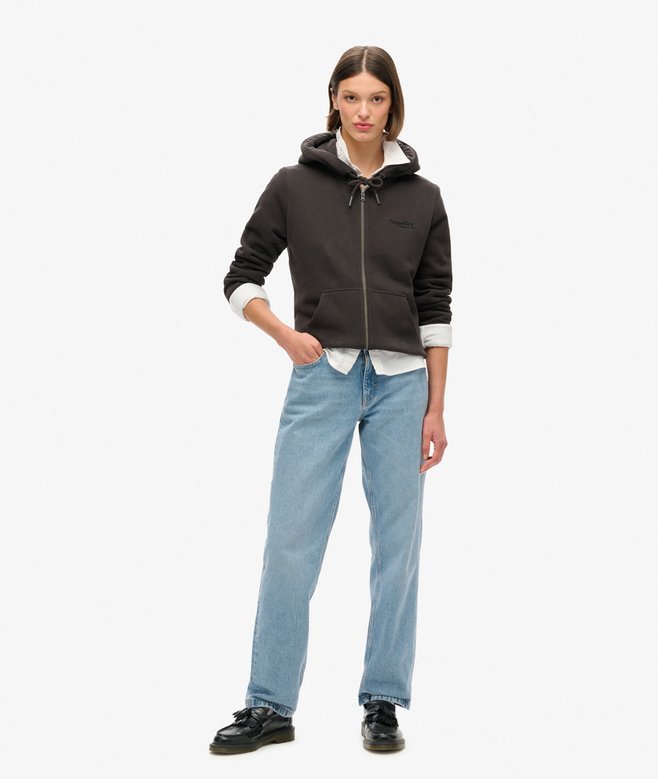 Superdry Sudadera Con Capucha Cremallera Y Logo Essential