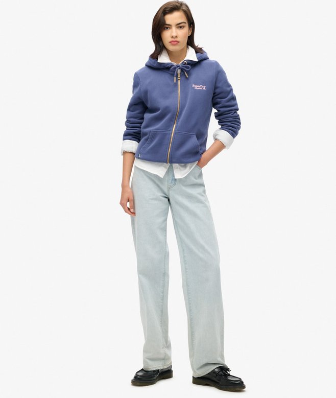 Superdry Sudadera Con Capucha Cremallera Y Logo Essential