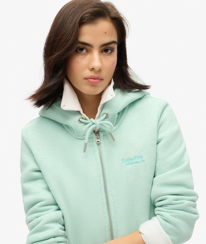 Superdry Sudadera Con Capucha Cremallera Y Logo Essential
