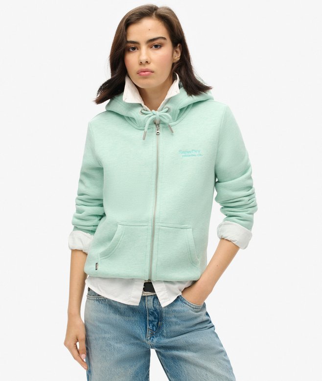 superdry Sudadera con capucha cremallera y logo Essential