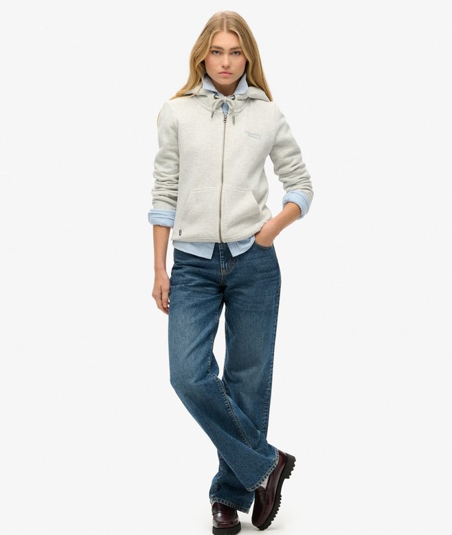 Superdry Sudadera Con Capucha Cremallera Y Logo Essential