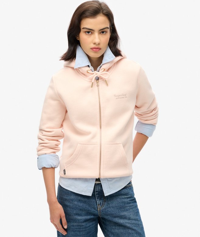 superdry Sudadera con capucha cremallera y logo Essential