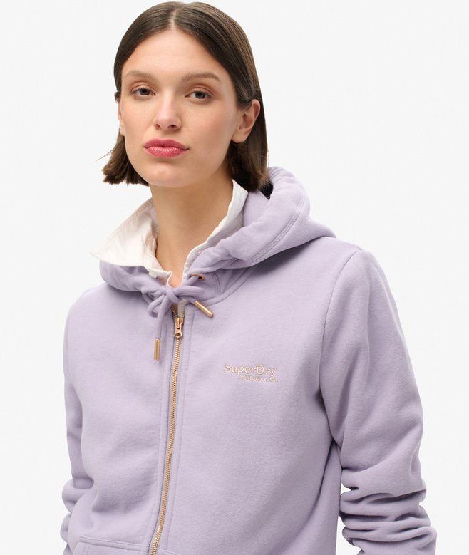 Superdry Sudadera Con Capucha Cremallera Y Logo Essential