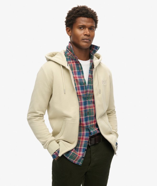 superdry Sudadera con capucha cremallera y logo Essential