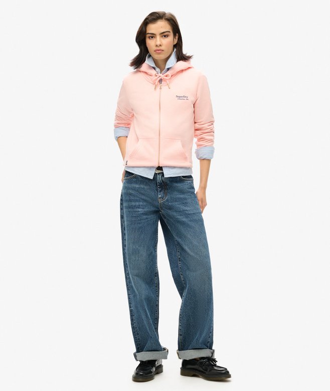 Superdry Sudadera Con Capucha Cremallera Y Logo Essential