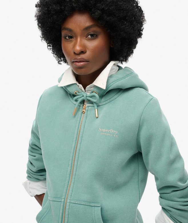 Superdry Sudadera Con Capucha Cremallera Y Logo Essential
