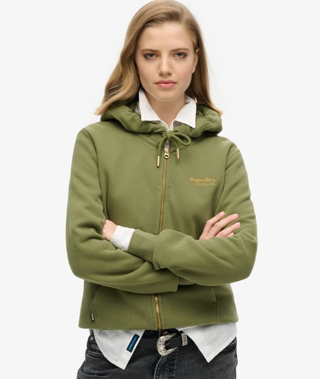 superdry Sudadera con capucha cremallera y logo Essential