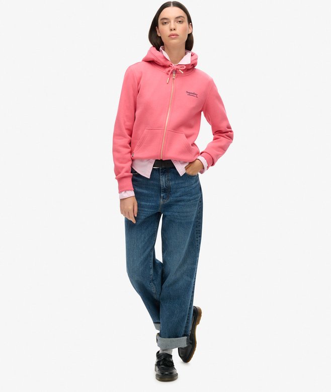 Superdry Sudadera Con Capucha Cremallera Y Logo Essential