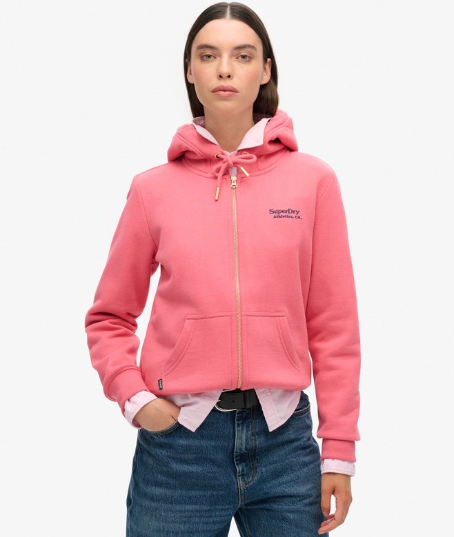 superdry Sudadera con capucha cremallera y logo Essential