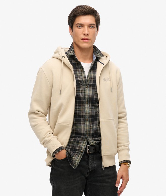 superdry Sudadera con capucha cremallera y logo Essential