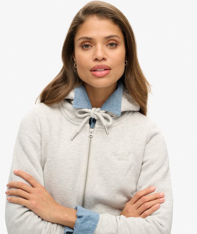 Superdry Sudadera Con Capucha Cremallera Y Logo Vintage Bordado