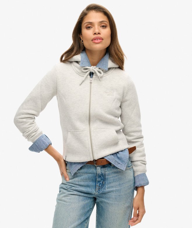 superdry Sudadera con capucha cremallera y logo Vintage bordado