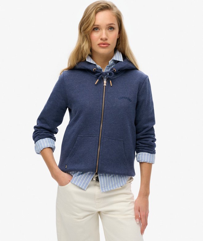 superdry Sudadera con capucha cremallera y logotipo Essential