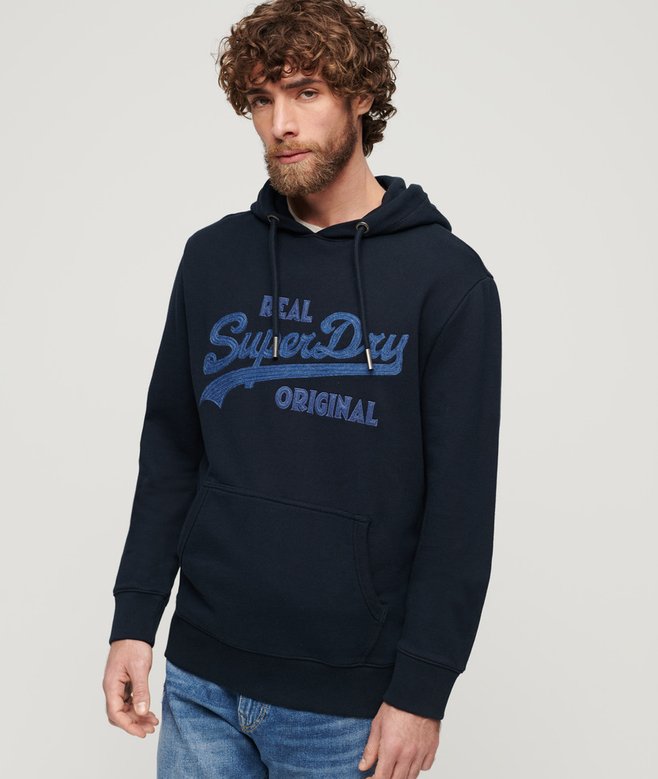 superdry Sudadera con capucha de manga larga con bordado