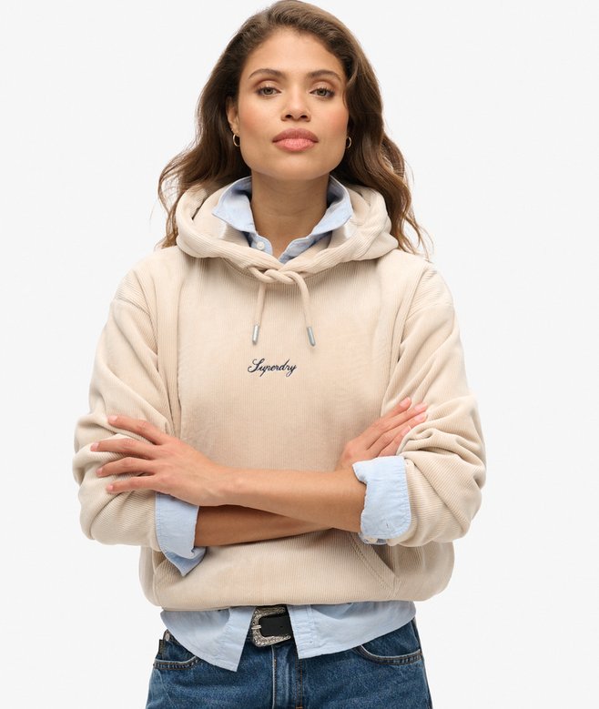 superdry Sudadera con capucha de velvetón de corte holgado Country Club