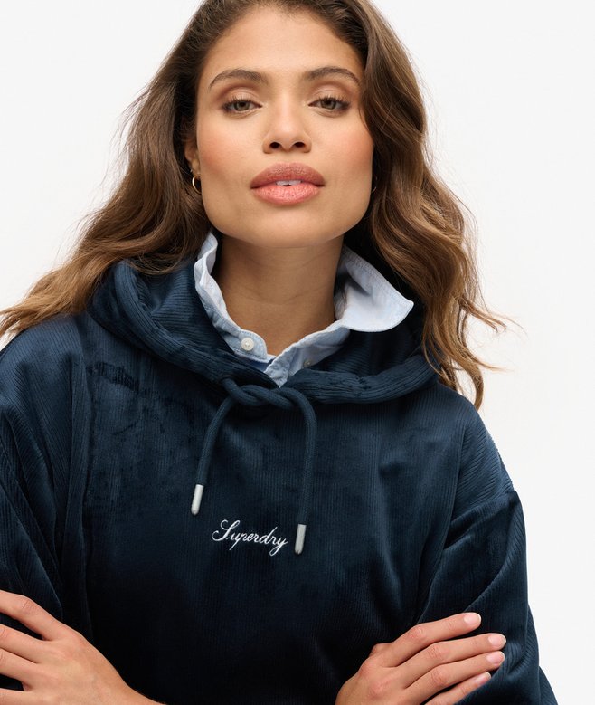 Superdry Sudadera Con Capucha De Velvetón De Corte Holgado Country Club