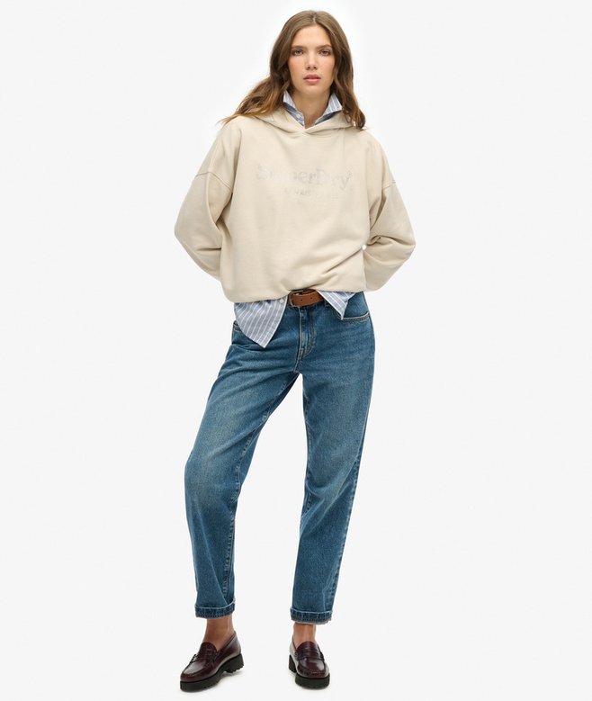 Superdry Sudadera Con Capucha Holgada Y Acabado Metalizado Venue