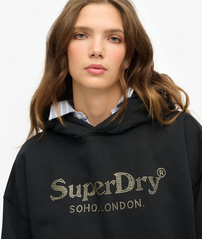 Superdry Sudadera Con Capucha Holgada Y Acabado Metalizado Venue