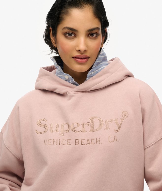 Superdry Sudadera Con Capucha Holgada Y Acabado Metalizado Venue