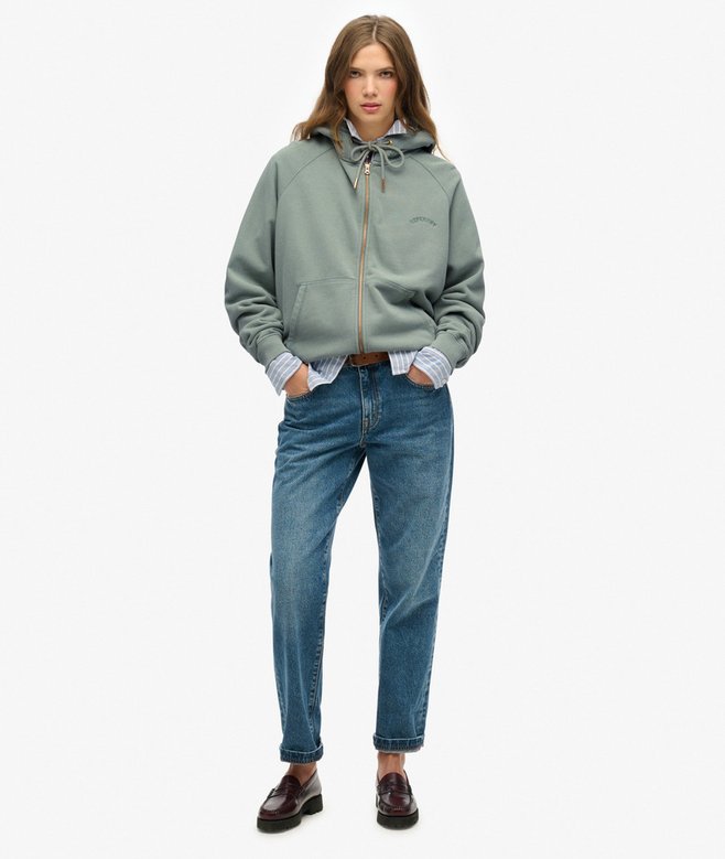 Superdry Sudadera Con Capucha Manga Reglán Cremallera Y Logo Esssential