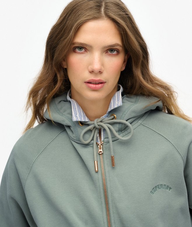 Superdry Sudadera Con Capucha Manga Reglán Cremallera Y Logo Esssential