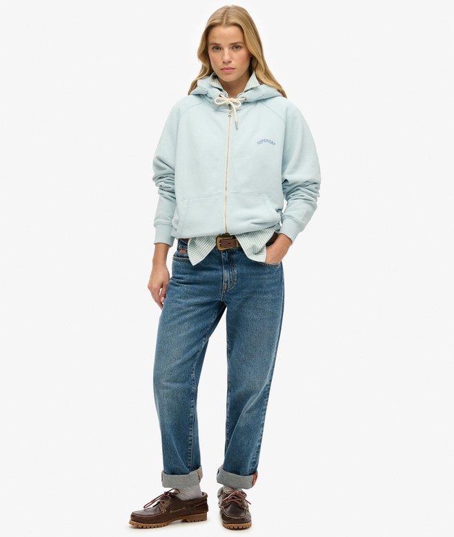 Superdry Sudadera Con Capucha Manga Reglán Cremallera Y Logo Esssential