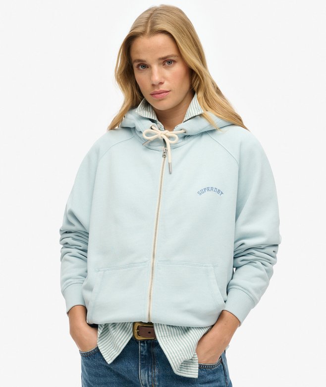 superdry Sudadera con capucha manga reglán cremallera y logo Esssential