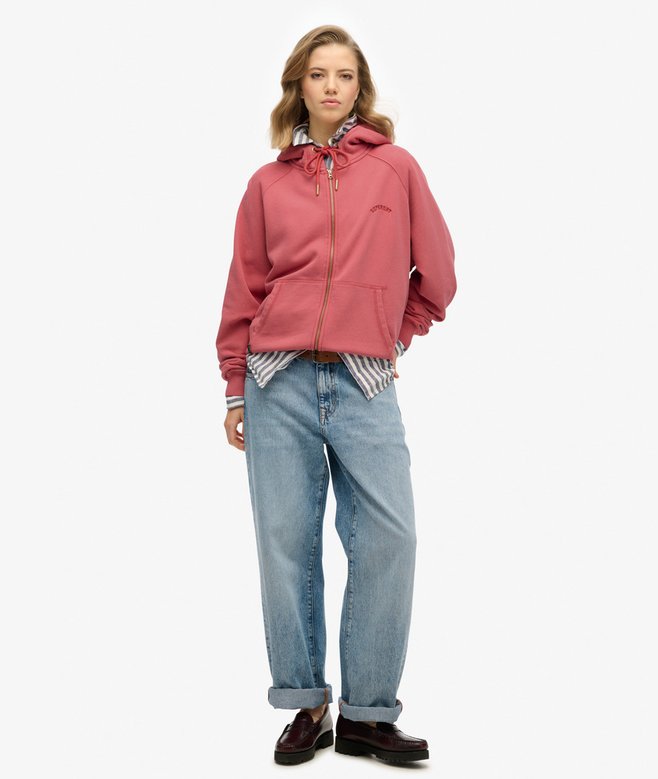 Superdry Sudadera Con Capucha Manga Reglán Cremallera Y Logo Esssential