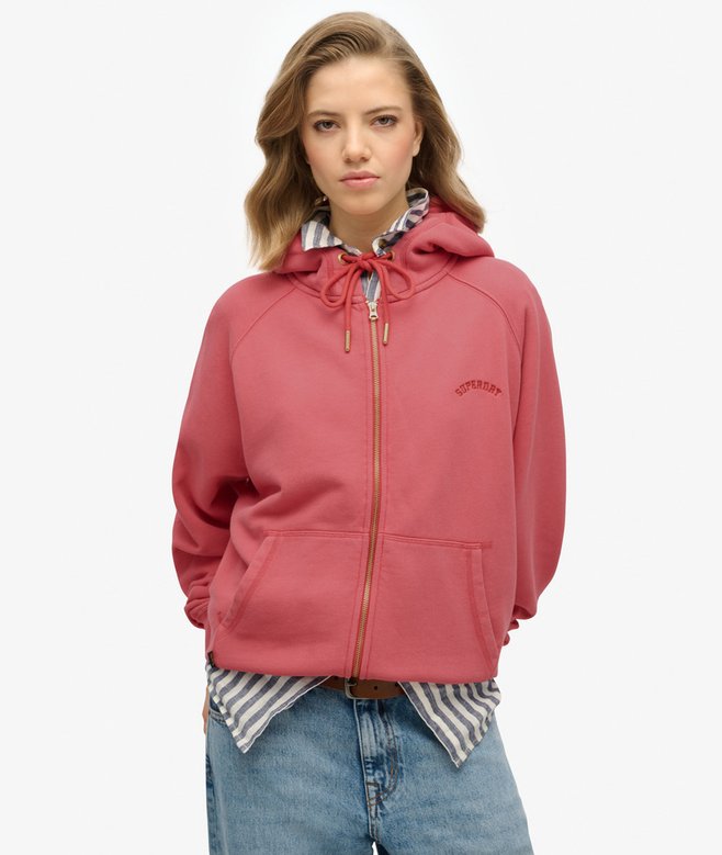 superdry Sudadera con capucha manga reglán cremallera y logo Esssential