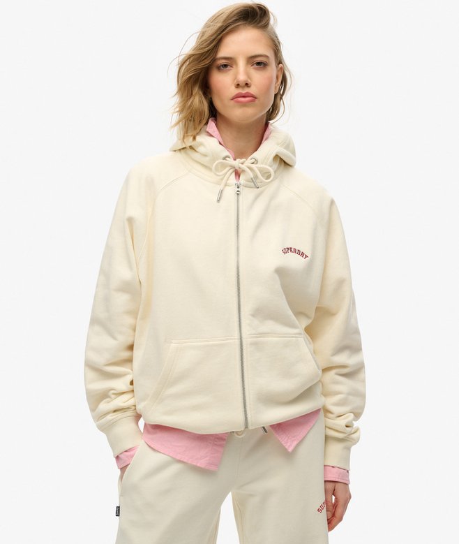 superdry Sudadera con capucha manga reglán cremallera y logo Esssential