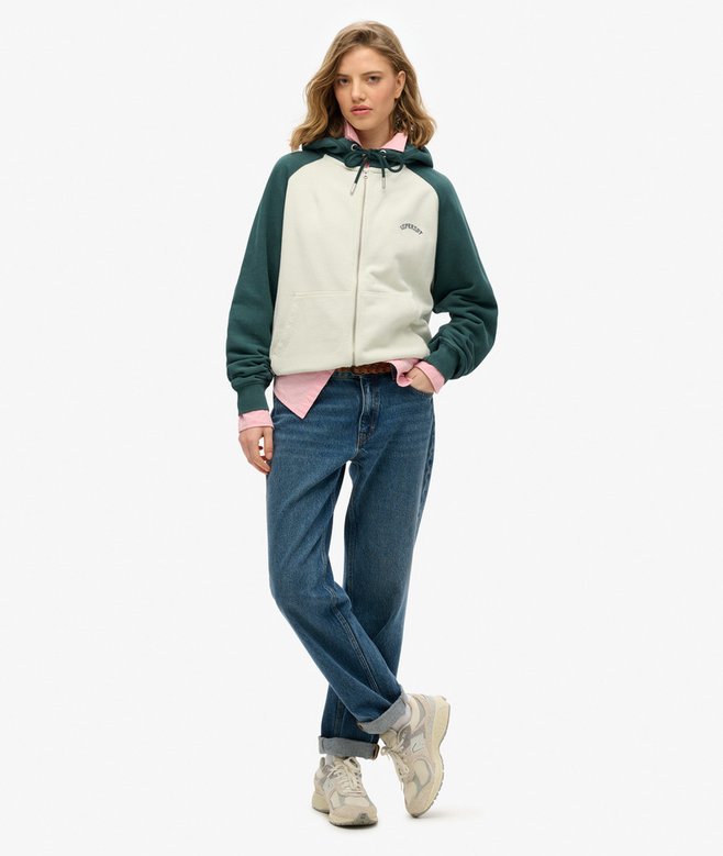 Superdry Sudadera Con Capucha Manga Reglán Cremallera Y Logo Esssential