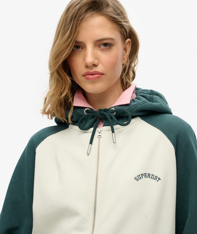 Superdry Sudadera Con Capucha Manga Reglán Cremallera Y Logo Esssential