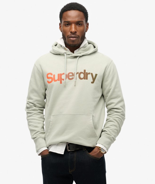 superdry Sudadera con capucha suelta con efecto descolorido y logotipo Core