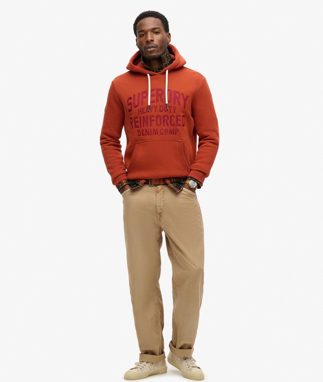 Superdry Sudadera Con Capucha Y Bordado Worker Scripted