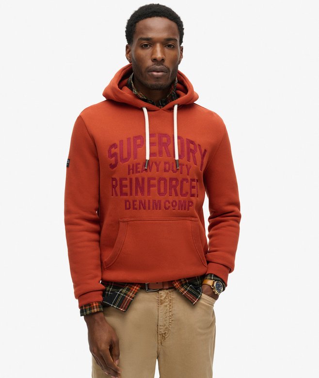 superdry Sudadera con capucha y bordado Worker Scripted