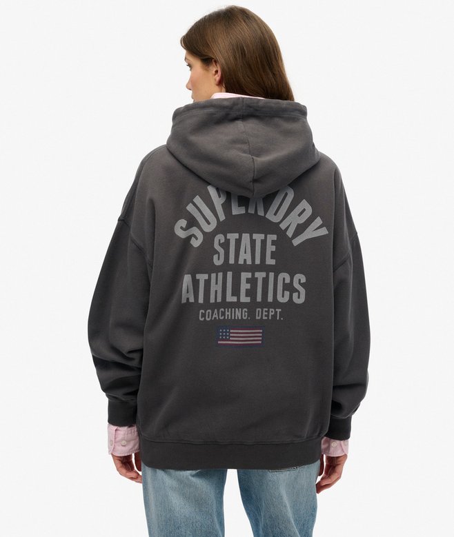 superdry Sudadera con capucha y cremallera Athletic Essentials