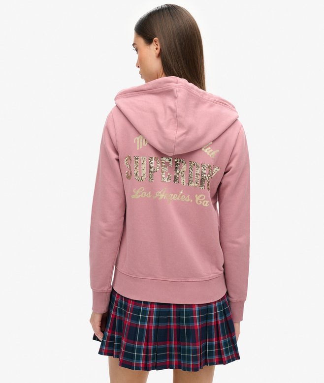 superdry Sudadera con capucha y cremallera con adornos Archive