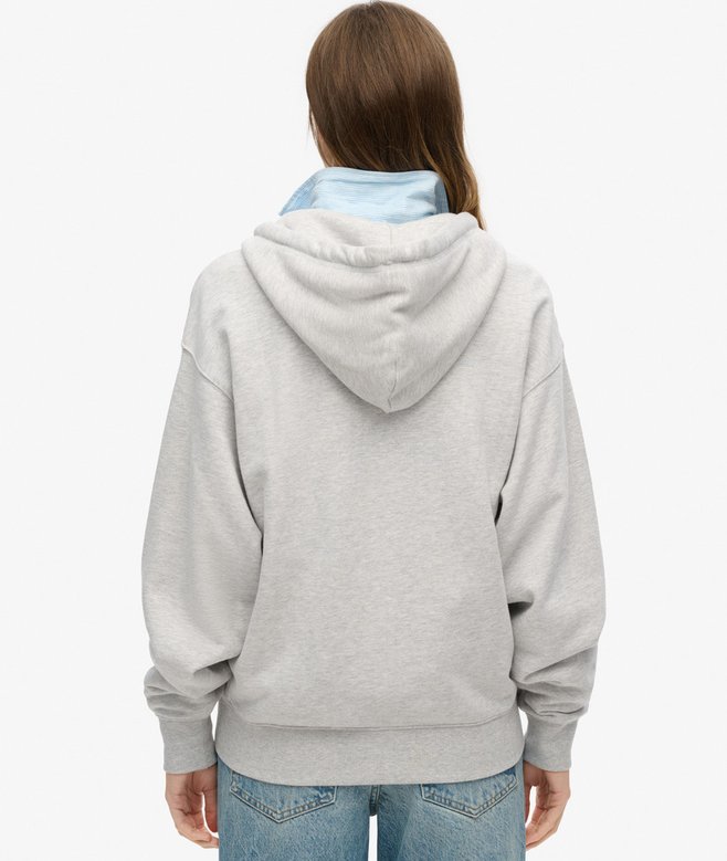 Superdry Sudadera Con Capucha Y Cremallera De Corte Boyfriend College