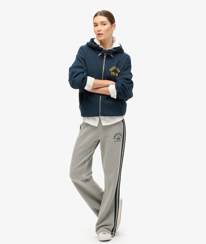 Superdry Sudadera Con Capucha Y Cremallera De Corte Boyfriend College