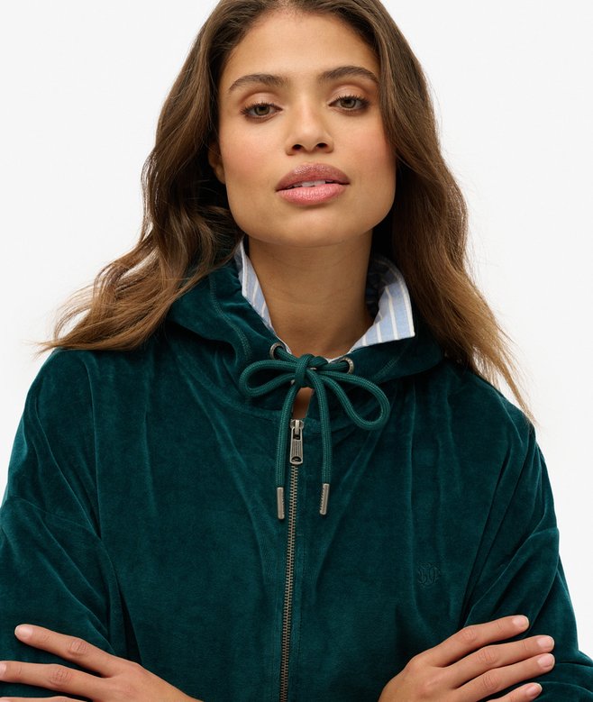 Superdry Sudadera Con Capucha Y Cremallera De Velvetón