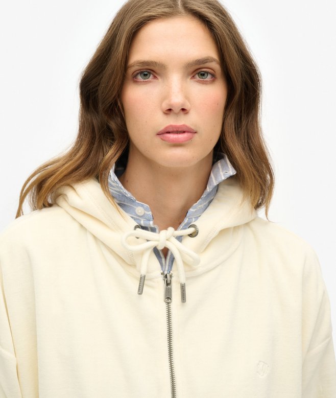 Superdry Sudadera Con Capucha Y Cremallera De Velvetón