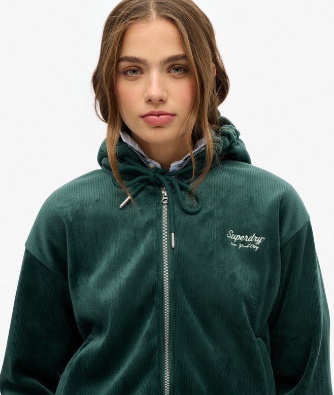 Superdry Sudadera Con Capucha Y Cremallera De Velvetón Country Club