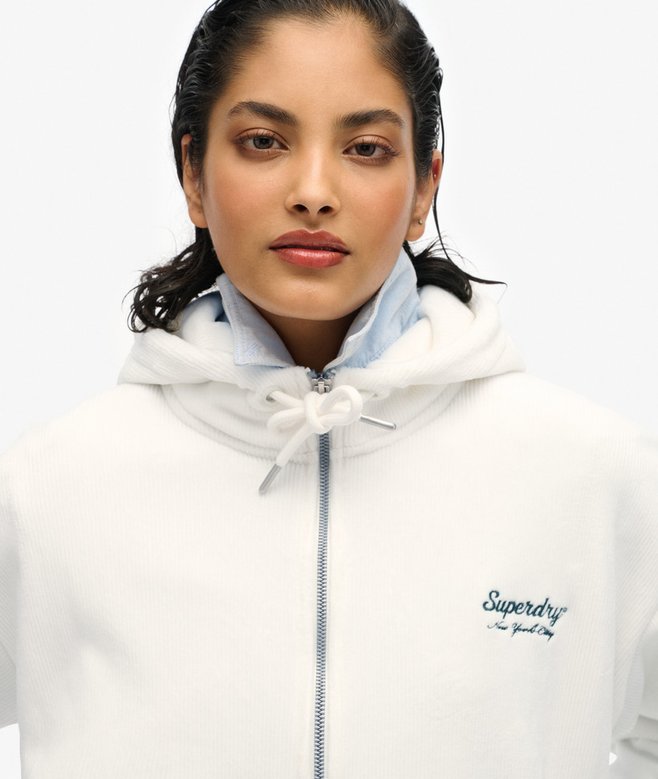 Superdry Sudadera Con Capucha Y Cremallera De Velvetón Country Club