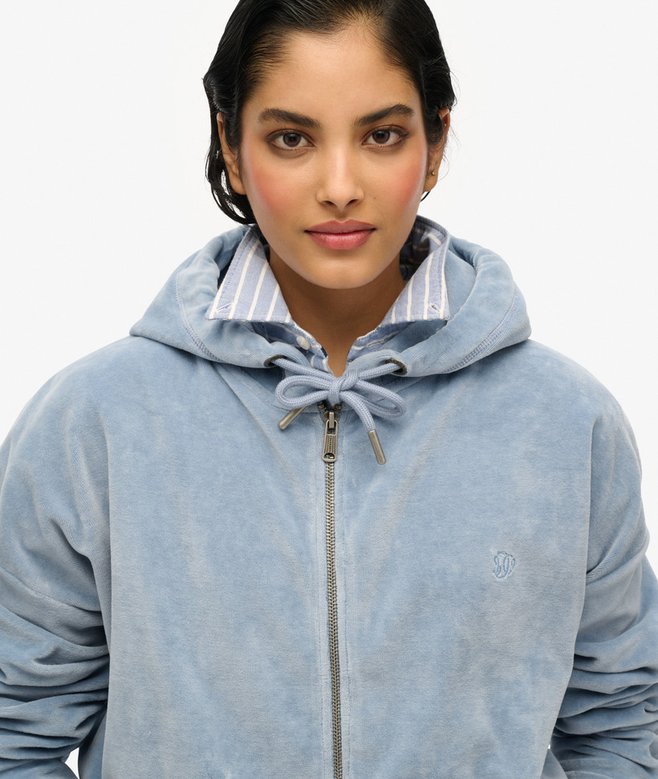 Superdry Sudadera Con Capucha Y Cremallera De Velvetón
