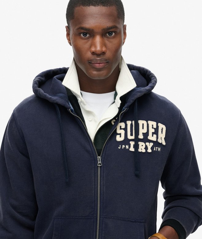 Superdry Sudadera Con Capucha Y Cremallera Vintage Athletic
