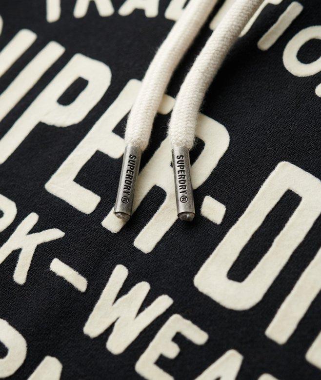Superdry Sudadera Con Capucha Y Gráfico Flocado Workwear