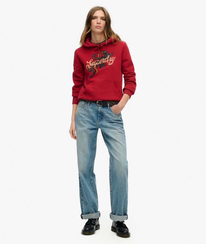 Superdry Sudadera Con Capucha Y Gráfico Tattoo Script