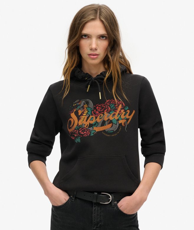 superdry Sudadera con capucha y gráfico Tattoo Script