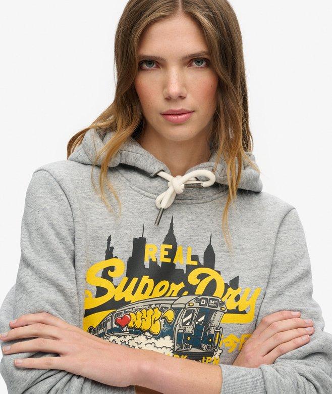 Superdry Sudadera Con Capucha Y Logotipo Estampado Vintage New York